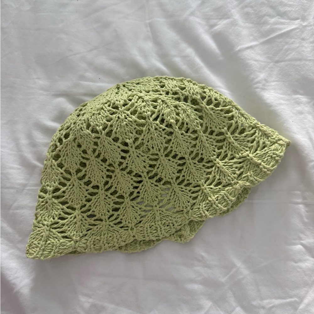 Green Crochet Bucket Hat